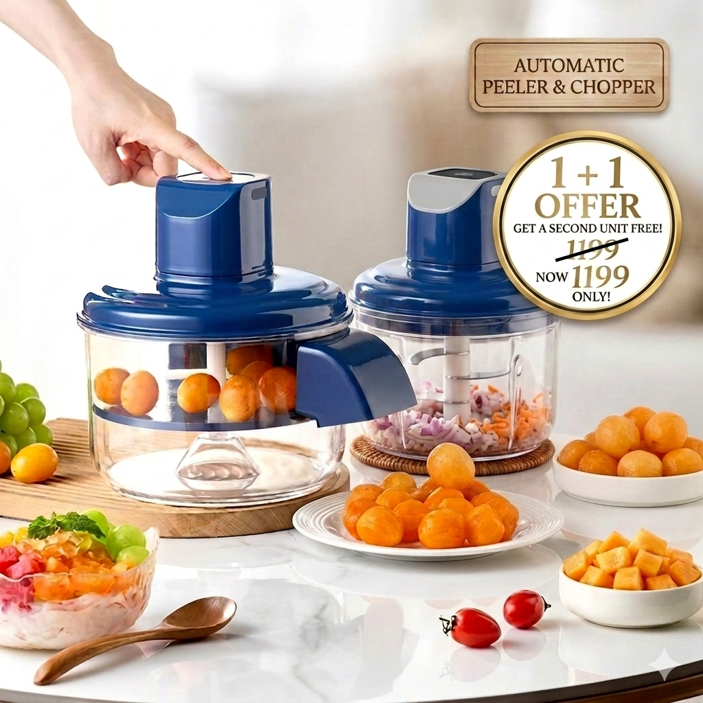 2-in-1 Automatic Vegetable Peeler & Chopper – Time-Saving Kitchen Tool