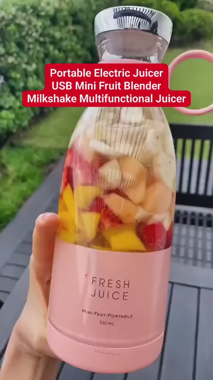 Portable Mini Blender for Fresh Juice – USB Rechargeable Juicer On-the-Go